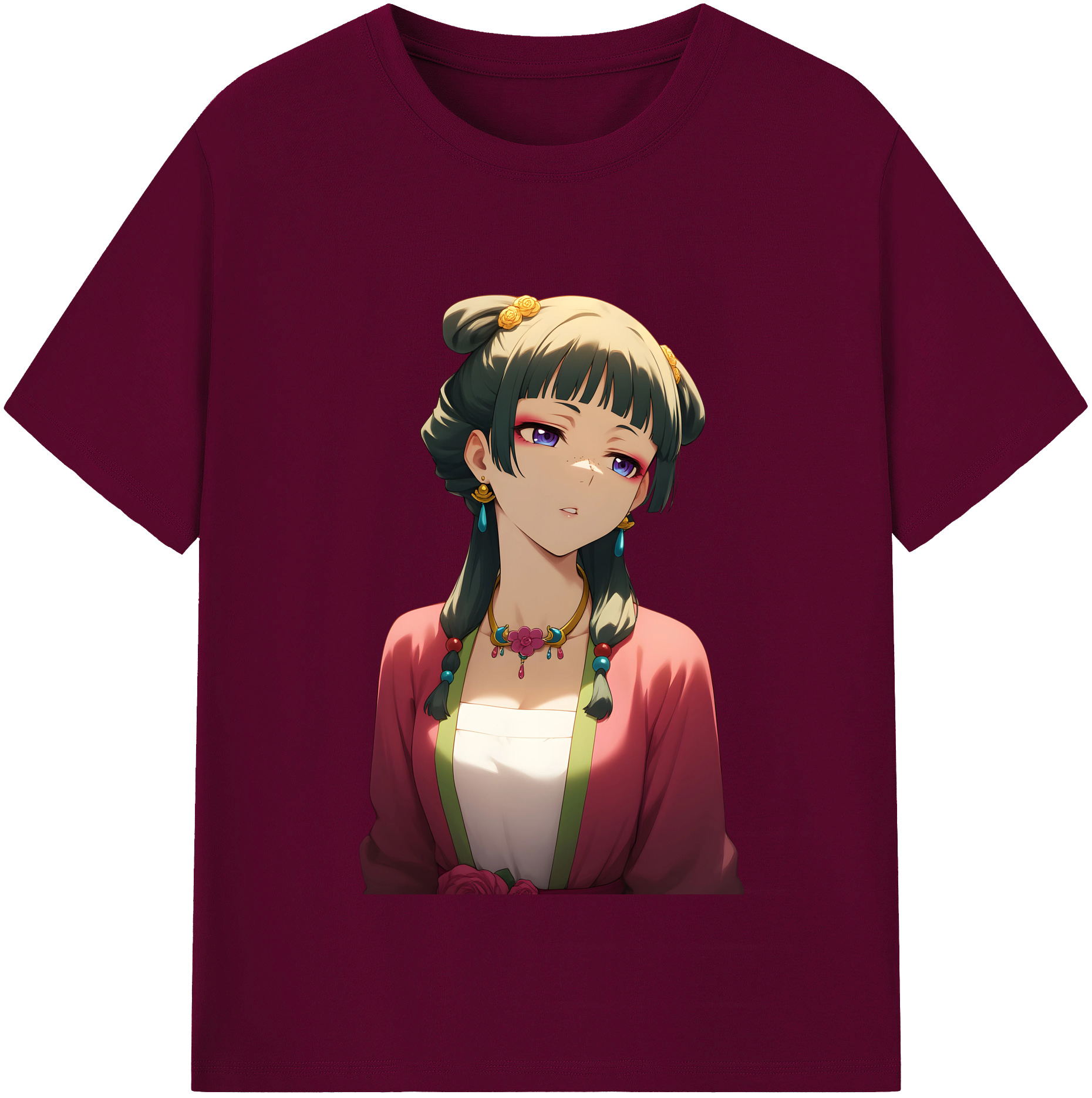 （画像用） 薬屋のひとりごと The Apothecary Diaries レディースカジュアルプリントTシャツ（綿100％）
